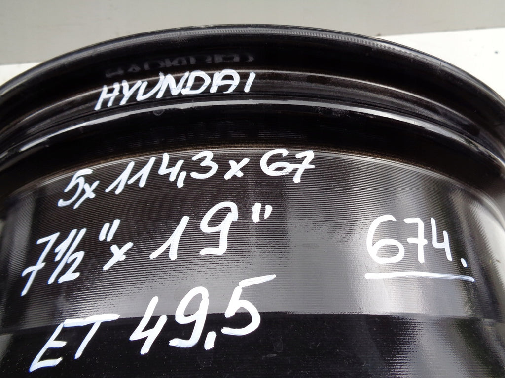 1x Alufelge 19 Zoll 7.5" 5x114.3 49 5ET 52910-GI130 Hyundai I Rim Wheel FEL4572784117nv