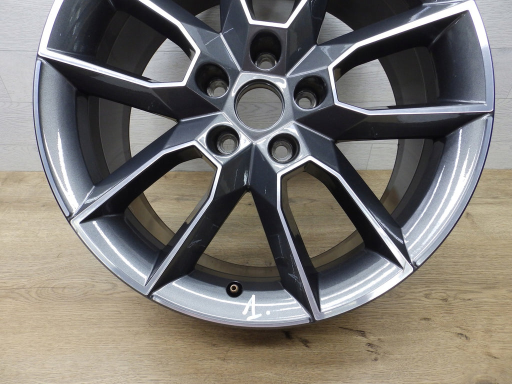 1x Alufelge 18 Zoll 7.5" 5x112 51ET Matt Grau 5E0601025 Skoda Octavia Iii