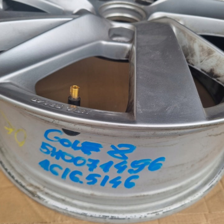 1x Alufelge 16 Zoll 6.5" 5x112 46ET Glanz Silber 5H0071496 VW Golf Viii FEL8541881065sa