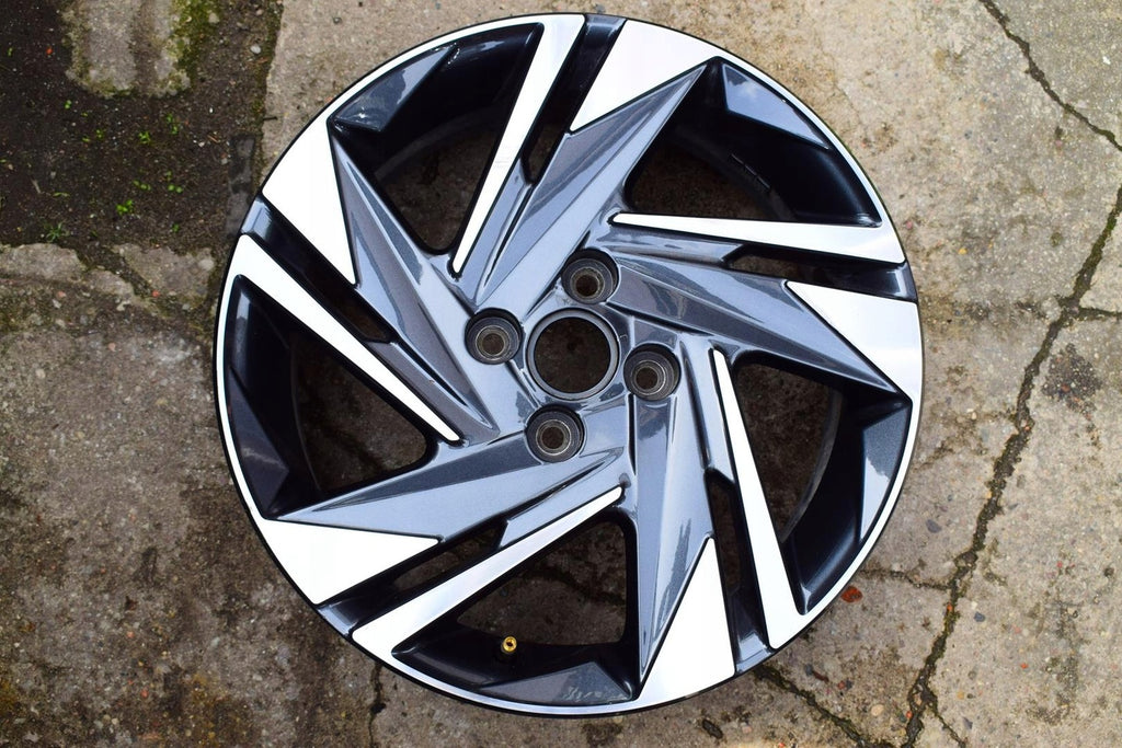 1x Alufelge 16 Zoll 6.0" 4x100 50ET Glanz Grau 52910-Q0200 Hyundai I10 I20 Mg