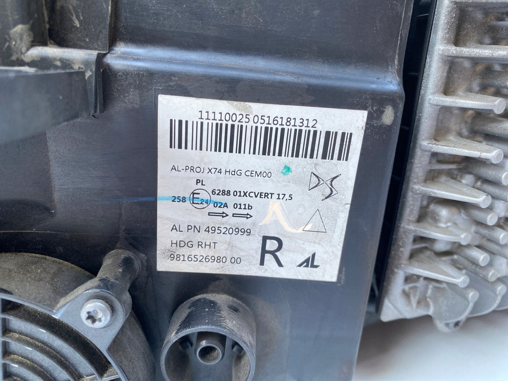 Frontscheinwerfer Citroën I 9816526980 Full LED Rechts Scheinwerfer Headlight SCH7109632824ru