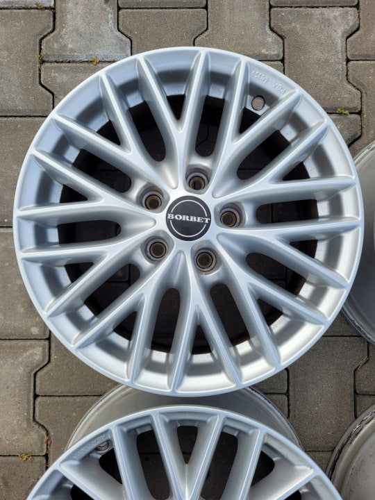 4x Alufelge 16 Zoll 7.0" 5x112 38ET Silber 8103702 Rim Wheel FEL7204241420oh