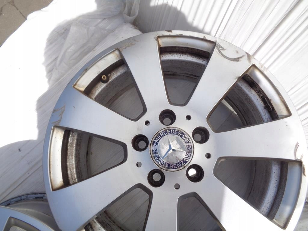 4x Alufelge 16 Zoll 7.0" 5x112 43ET Silber Mercedes-Benz W204 Rim Wheel FEL1555098257py