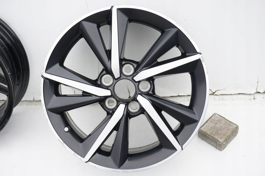 1x Alufelge 17 Zoll 7.0" 5x114.3 50ET Glanz Schwarz PW457-02001 Toyota Rim Wheel