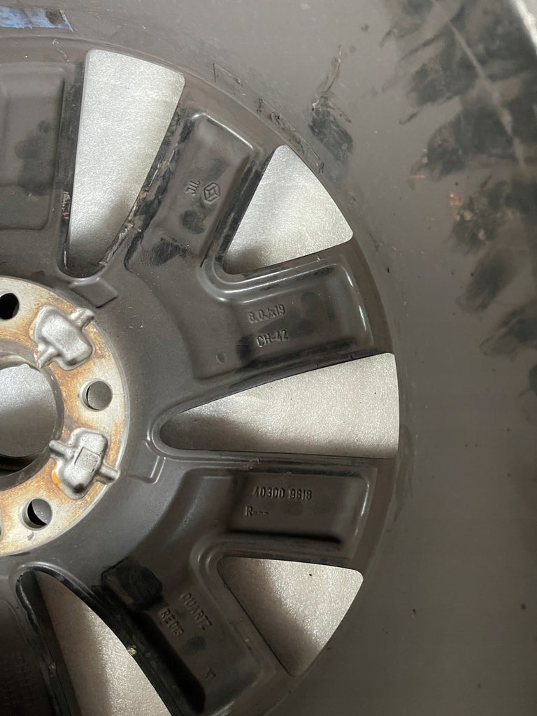 1x Alufelge 19 Zoll 8.0" 5x114.3 42ET Glanz Silber 403009818 Renault Espace FEL9883680410cr