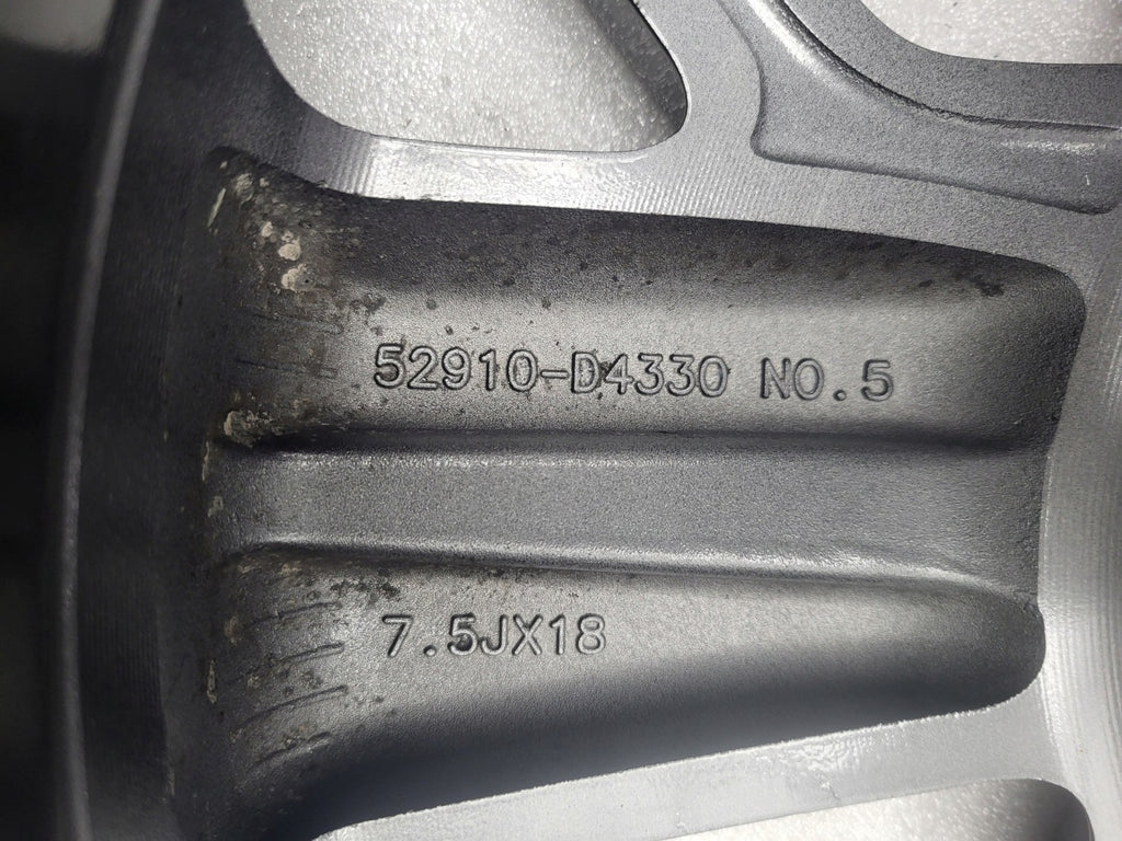 1x Alufelge 18 Zoll 7.5" 5x114.3 52 5ET Glanz Graphit 52910D4330 Kia Optima Mg FEL2982727168ga