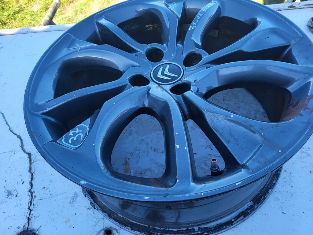 1x Alufelge 18 Zoll 7.5" 4x108 29ET Matt Silber 9688904377 Citroën Rim Wheel FEL5553606710qp