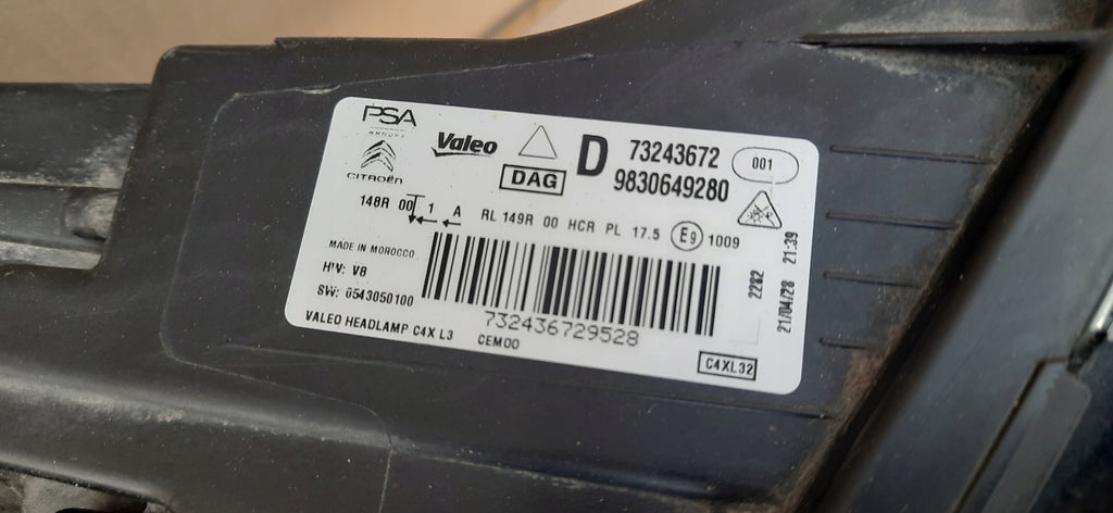 Frontscheinwerfer Citroën C4 III 73243672 Full LED Rechts Scheinwerfer Headlight