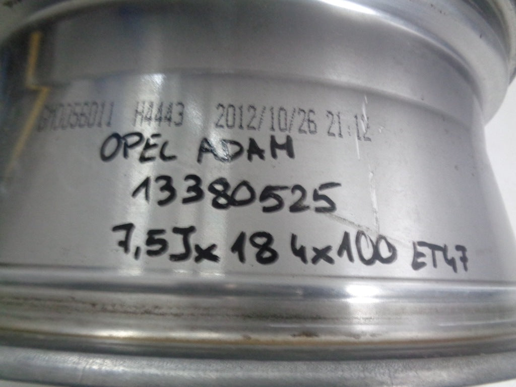 1x Alufelge 18 Zoll 7.5" 4x100 47ET 13380525 Opel Rim Wheel FEL8517840190lv