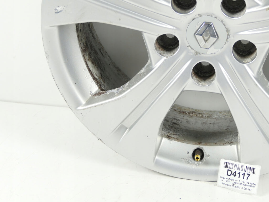 1x Alufelge 17 Zoll 7.0" 5x114.3 403000067R Renault Megane III 1 Scenic FEL9007935037uh