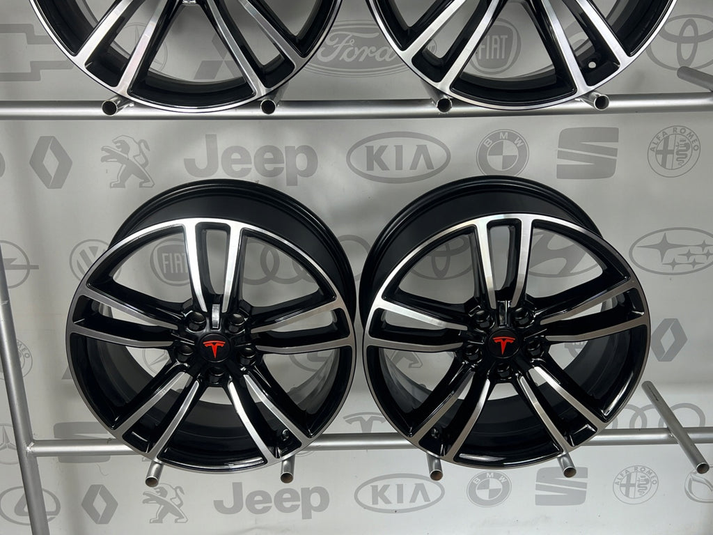 4x Alufelge 19 Zoll 8.0" 5x120 40ET Glanz Schwarz 6007214-00-D Tesla Model S FEL9737211556gs