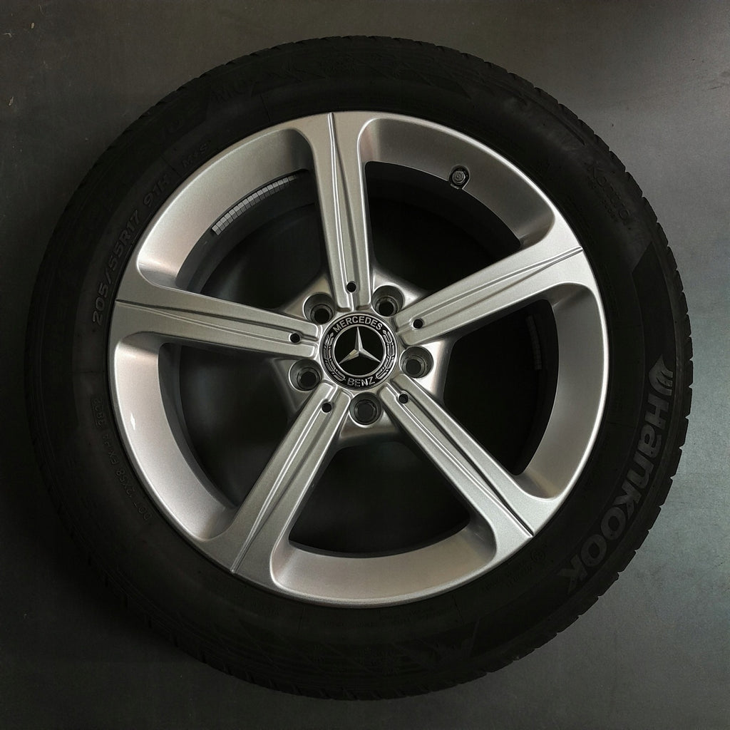 4x Alufelge 17 Zoll 6.5" 5x112 44ET Glanz Silber A1774011200 Mercedes-Benz W177 FEL1934982230bu