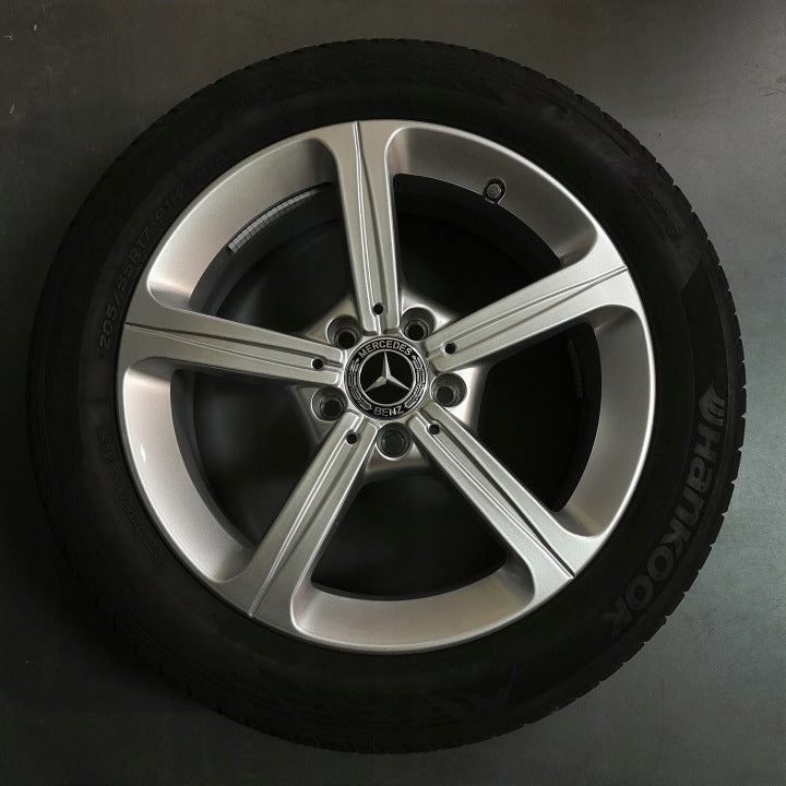 4x Alufelge 17 Zoll 6.5" 5x112 44ET Glanz Silber A1774011200 Mercedes-Benz W177 FEL1934982230bu