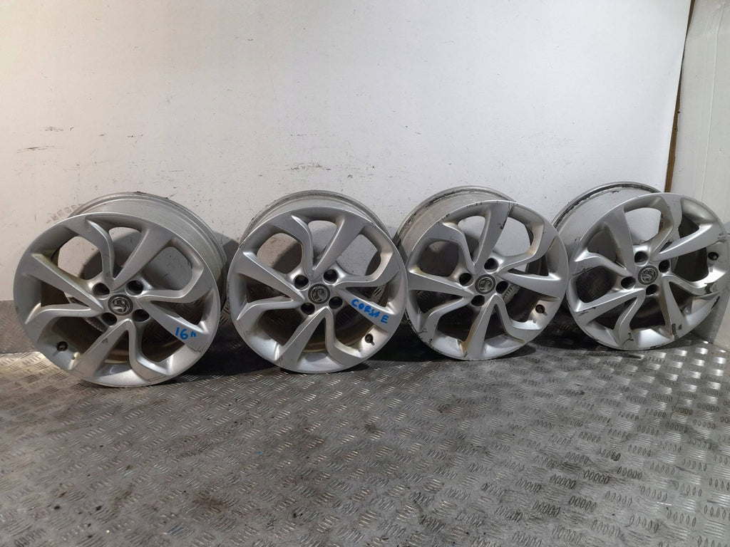 4x Alufelge 16 Zoll 6.5" 4x100 40ET Glanz Schwarz 13380636 Opel Corsa E FEL3561752122cl