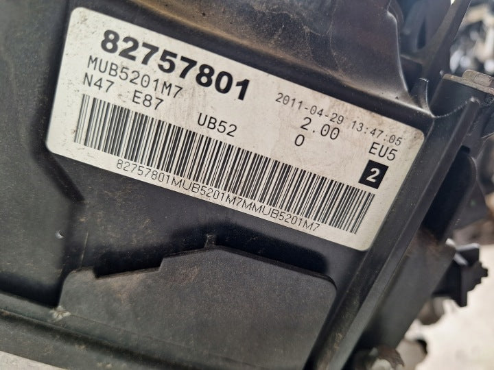 Motor BMW E87 N47D20C 2.0 177PS 166TKm Diesel Engine Unkomplett MOT8047523700zg