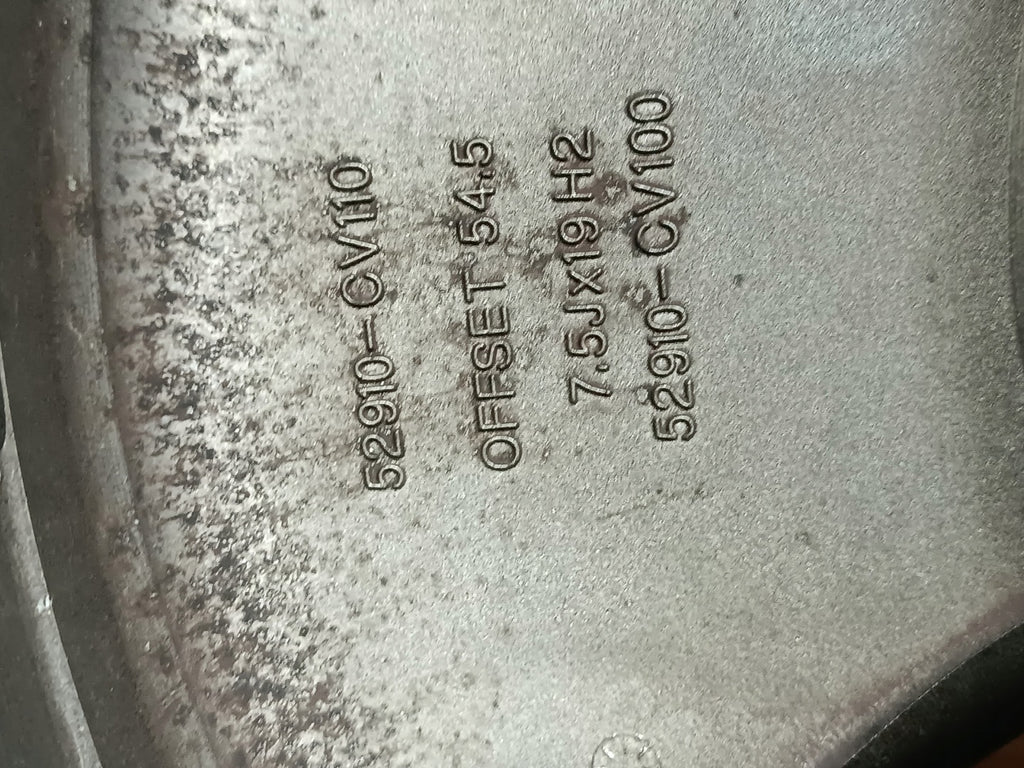 1x Alufelge 19 Zoll 7.5" 5x114.3 54 5ET 52910-CV110 Kia I Rim Wheel FEL9373036421vd