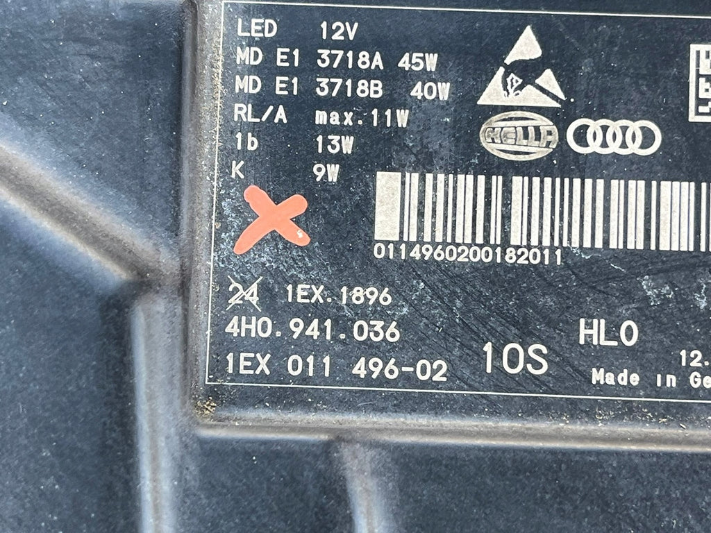 Frontscheinwerfer Audi A8 4H0941036 Full LED Rechts Scheinwerfer Headlight SCH6156068156qj