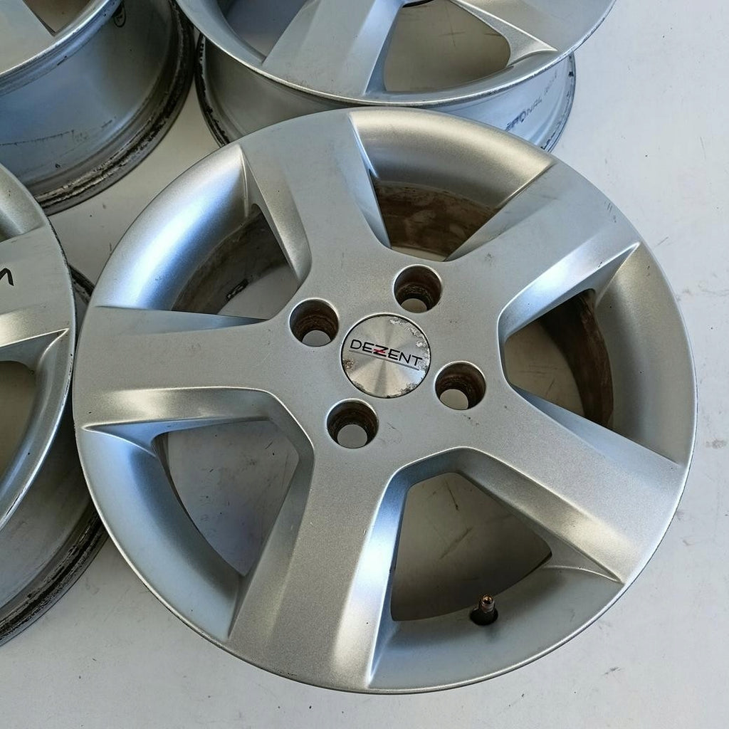 4x Alufelge 15 Zoll 6.0" 4x108 52 5ET Glanz Silber 5S6JAA Ford Fiesta I Fusion FEL8195242017af