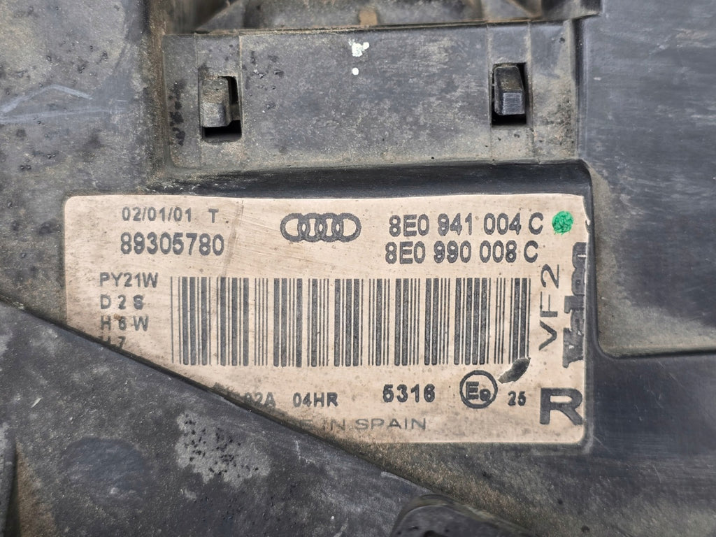 Frontscheinwerfer Audi A4 B6 8E0941004C Xenon Rechts Scheinwerfer Headlight SCH9501432726ox