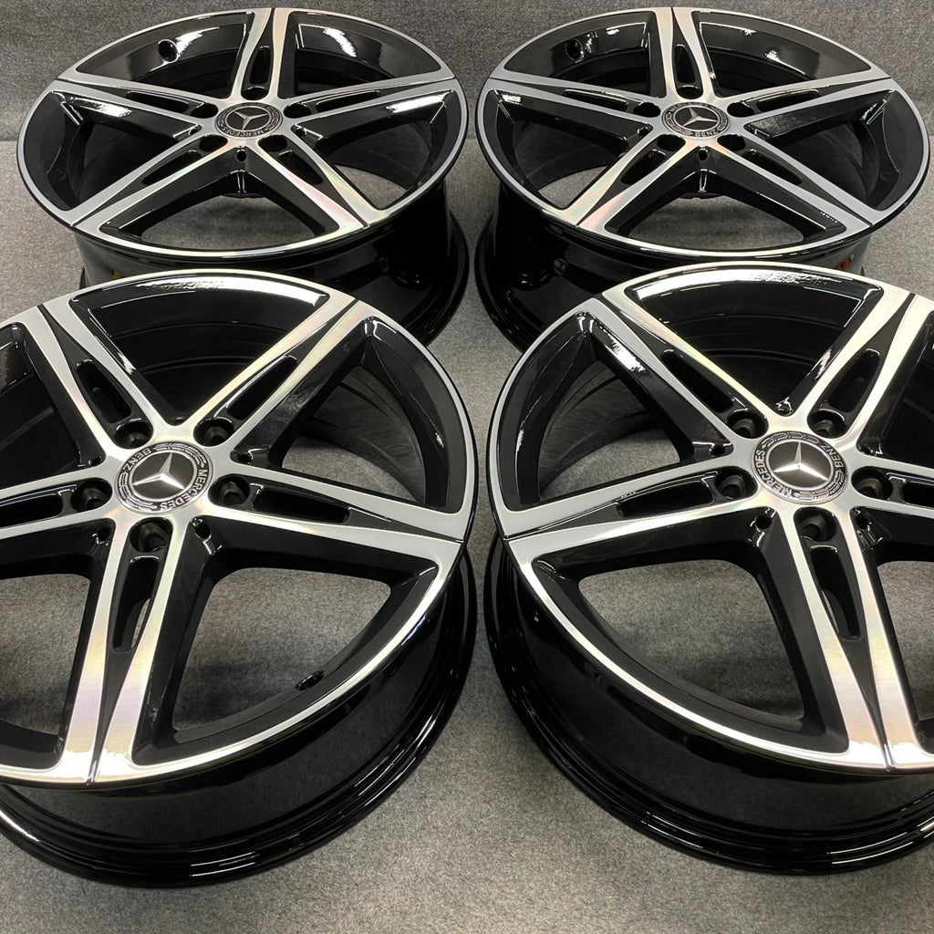 4x Alufelge 18 Zoll 7.5" 5x112 49ET Glanz Schwarz A1774010700 Mercedes-Benz Cla FEL9497353241ms