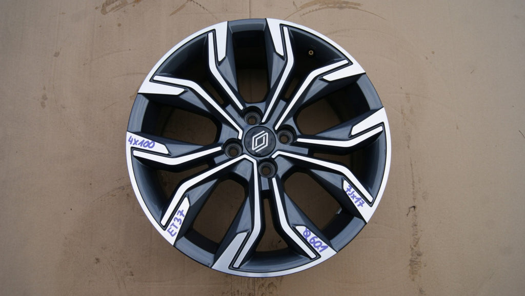 1x Alufelge 17 Zoll 7.0" 4x100 37ET Glanz Graphit 403008911R Mg Captur Clio FEL7528061333or