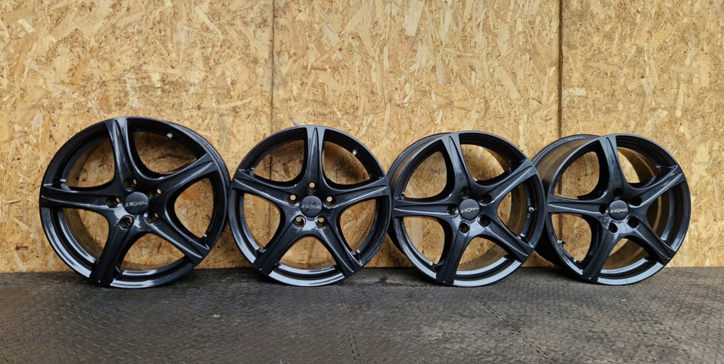 4x Alufelge 17 Zoll 7.0" 5x114.3 40ET Glanz Schwarz Rim Wheel FEL2463779838dp