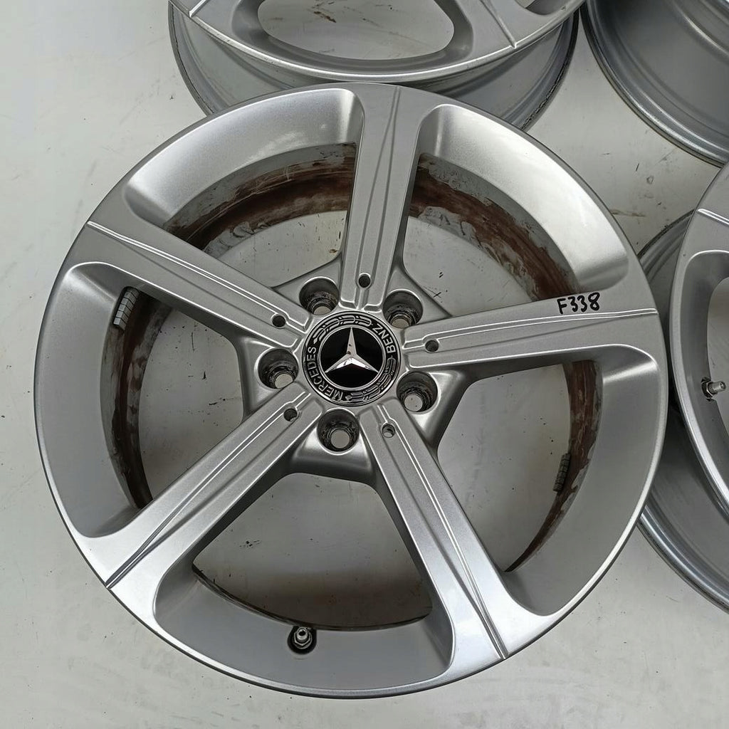 4x Alufelge 17 Zoll 6.5" 5x112 44ET Glanz Silber A1774011200 Mercedes-Benz Cla FEL8098311210be