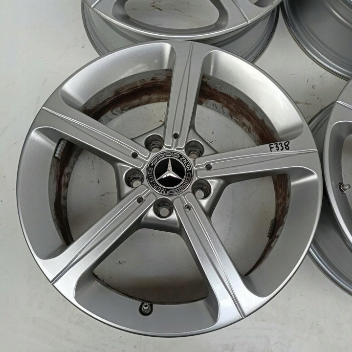 4x Alufelge 17 Zoll 6.5" 5x112 44ET Glanz Silber A1774011200 Mercedes-Benz Cla FEL8098311210be