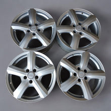 Load image into Gallery viewer, 4x Alufelge 17 Zoll 7.5&quot; 5x112 28ET Glanz Silber GP711MB Audi Allroad Rim Wheel