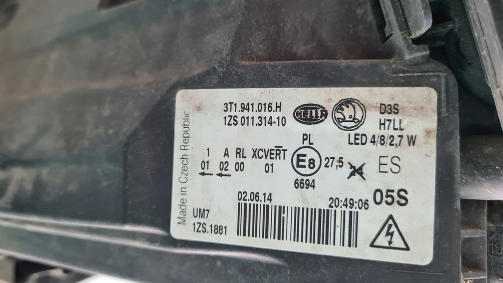 Frontscheinwerfer Skoda Superb II 3T1941016H Xenon Rechts Scheinwerfer Headlight SCH3119645845bx