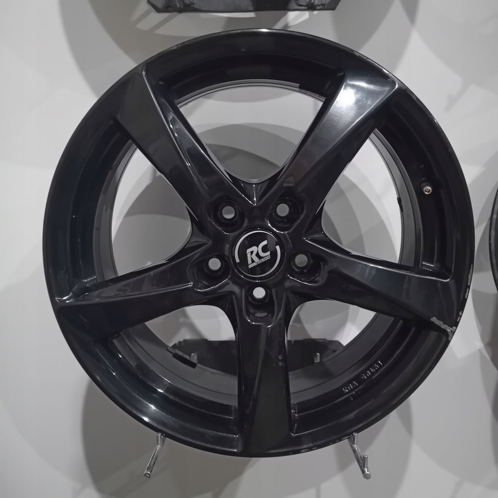 4x Alufelge 17 Zoll 7.0" 5x112 35ET Glanz Schwarz KBA50461 Audi B8 Rim Wheel FEL8654045465bh