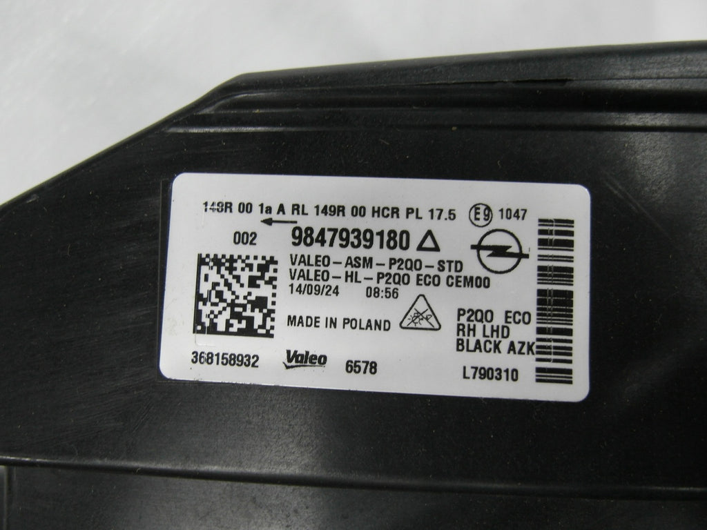 Frontscheinwerfer Opel Mokka 9847939180 Full LED Rechts Scheinwerfer Headlight SCH4207933624ta