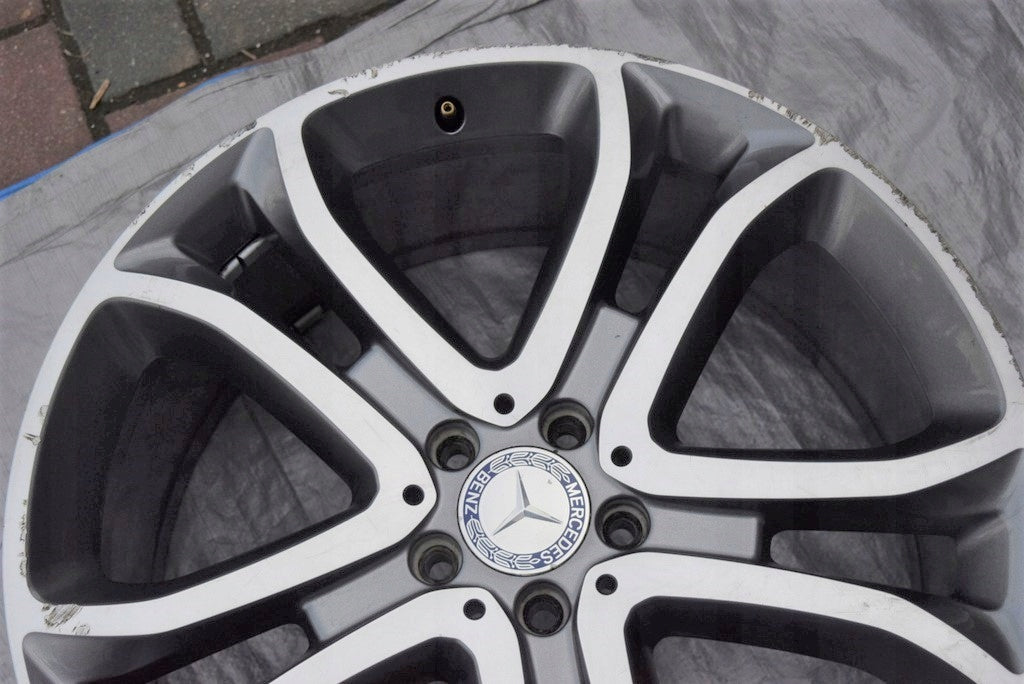 1x Alufelge 21 Zoll 9.0" 5x112 53ET Glanz Grau A1664012702 Mercedes-Benz