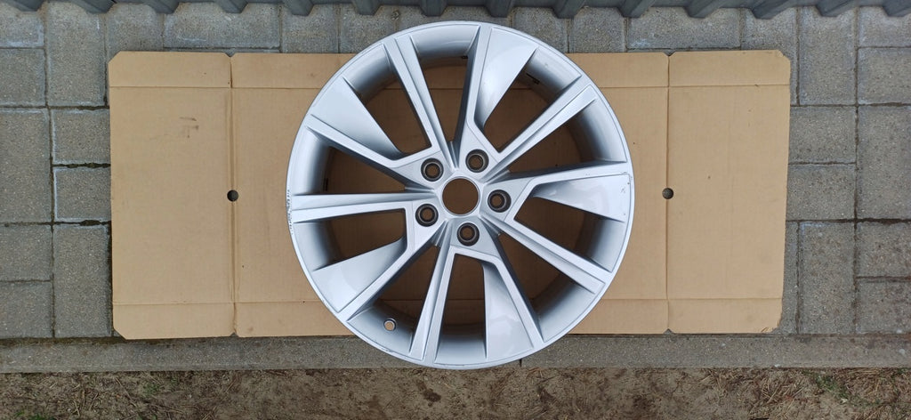 1x Alufelge 18 Zoll 7.5" 5x112 48ET Glanz Silber 5E3601025K Skoda Rim Wheel FEL1840111509lp