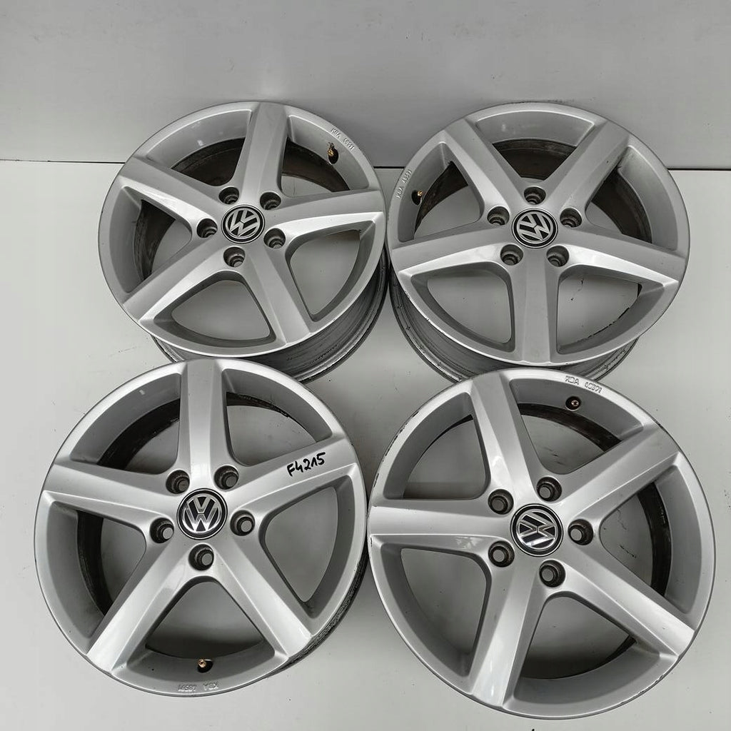 4x Alufelge 16 Zoll 6.0" 5x112 48ET 5G0071496 VW Golf VII Touran I Rim Wheel FEL3589361878gh