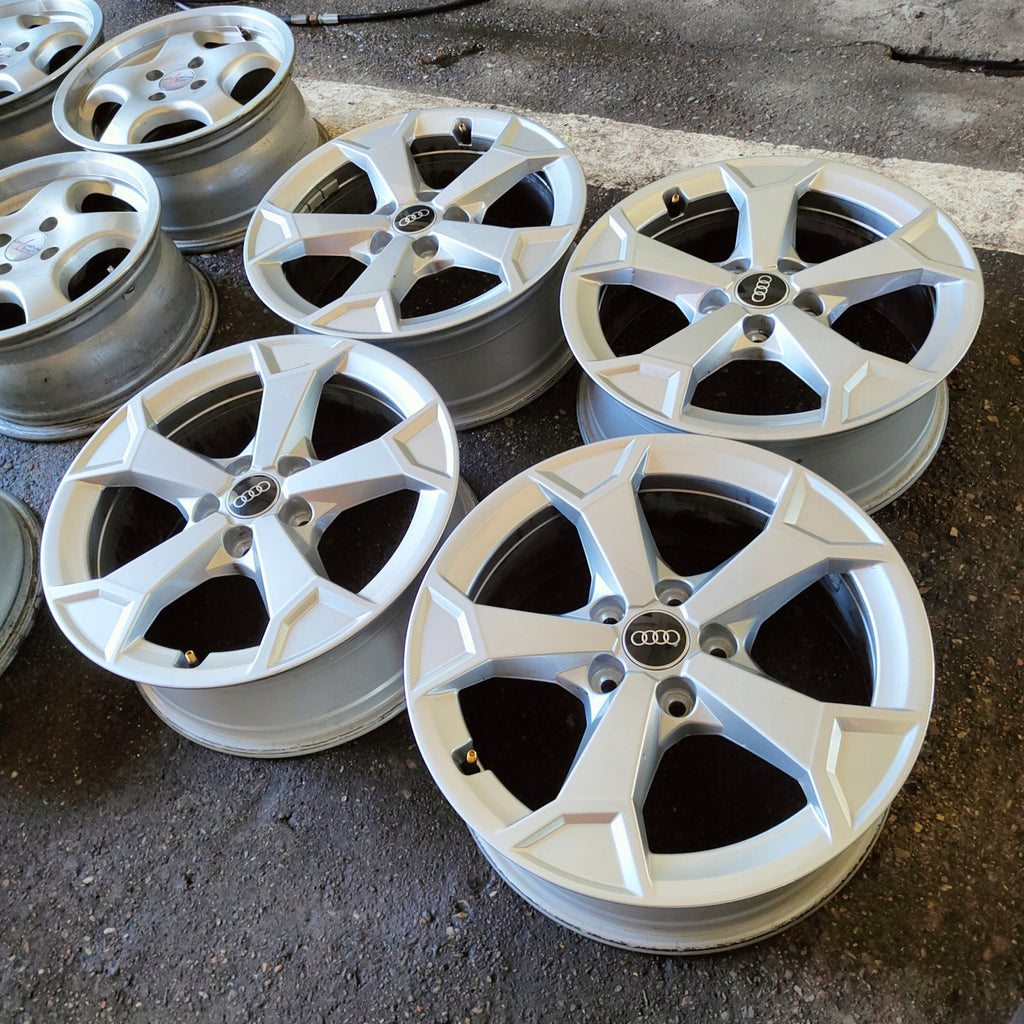 4x Alufelge 17 Zoll 6.5" 5x112 38ET Glanz Schwarz 83A601025 Audi Rim Wheel FEL2341509248nf