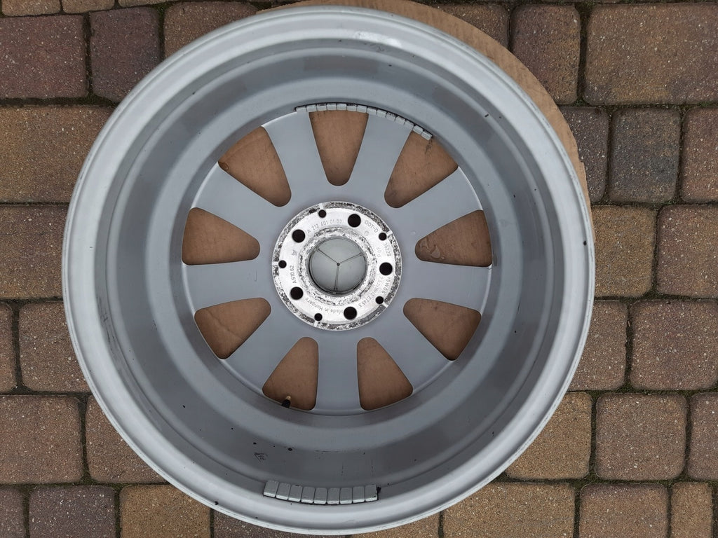 1x Alufelge 16 Zoll 7.5" 5x112 45,5ET Silber A2124010102 Mercedes-Benz Rim Wheel