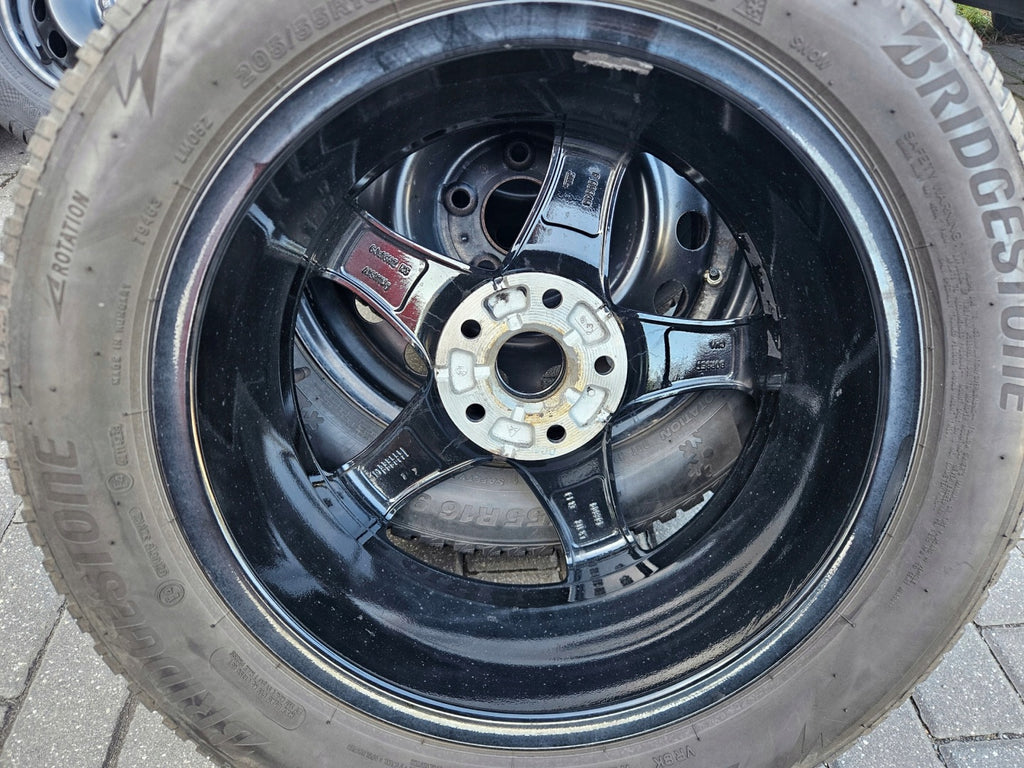 4x Alufelge 16 Zoll 6.0" 5x112 48ET Glanz Schwarz Audi I Rim Wheel FEL2905303663cm