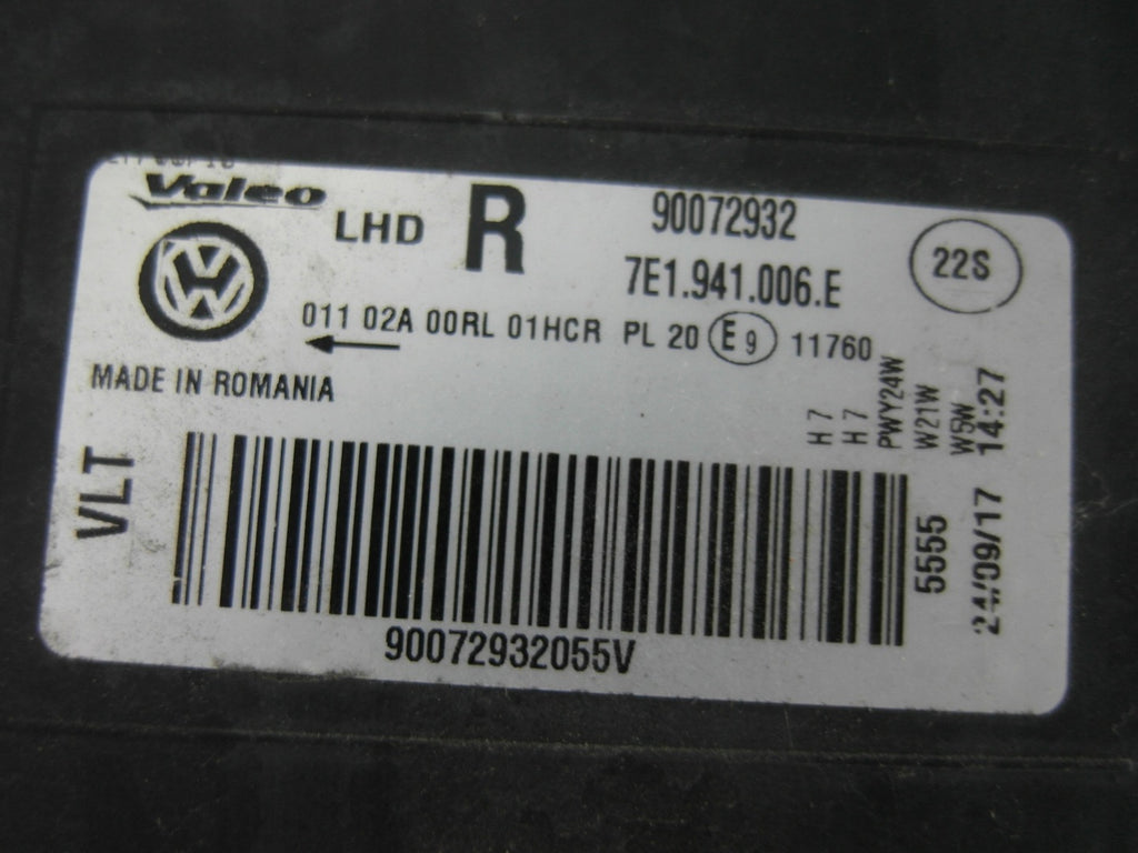Frontscheinwerfer VW Transporter 7E1941006E Rechts Scheinwerfer Headlight