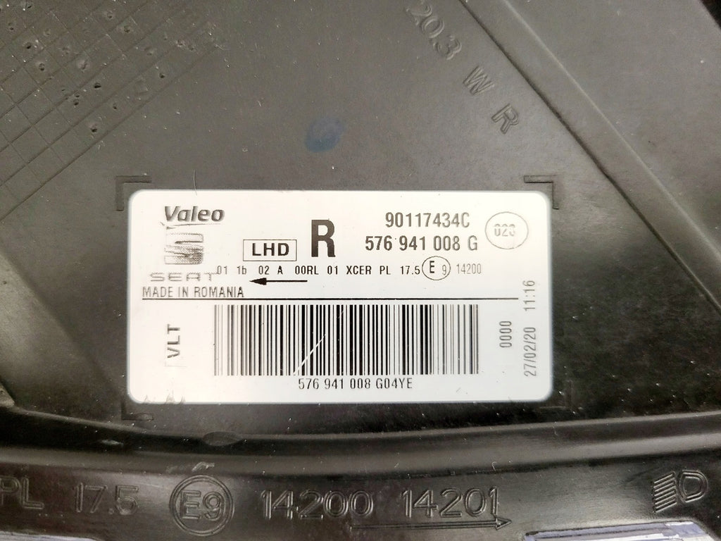 Frontscheinwerfer Seat Ateca 576941008G Rechts Scheinwerfer Headlight