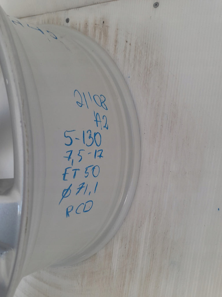 1x Alufelge 17 Zoll 7.5" 5x130 50ET Silber KBA46530 Rim Wheel FEL3055946962db