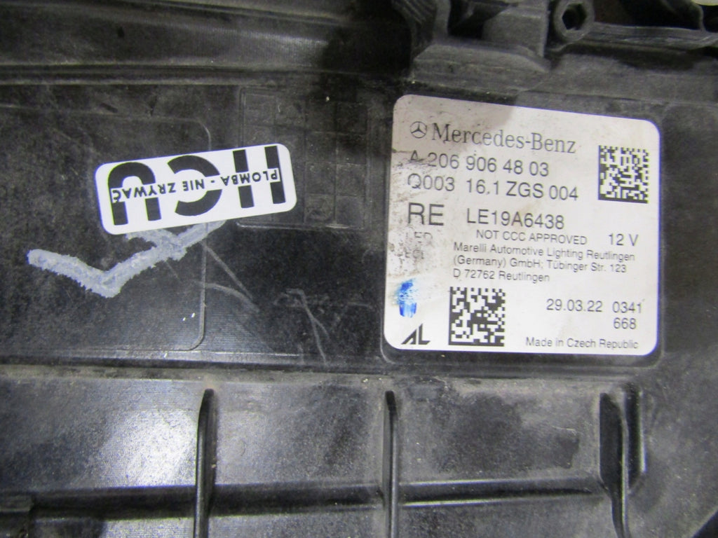 Frontscheinwerfer Mercedes-Benz W206 A2069064803 Rechts Scheinwerfer Headlight SCH1519043433zj