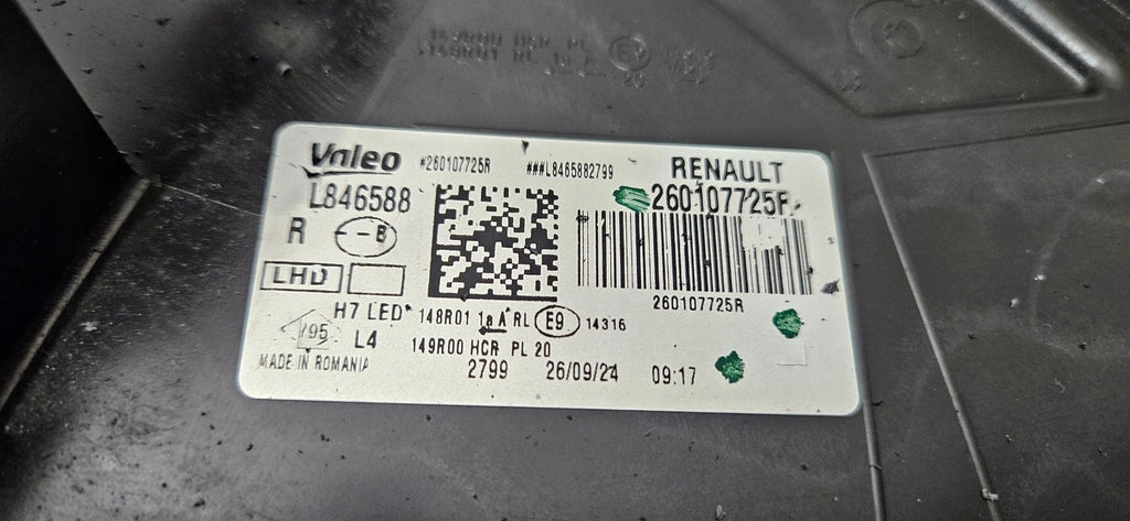 Frontscheinwerfer Dacia Duster 260107725R LED Rechts Scheinwerfer Headlight SCH5719629581hv