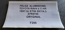 Laden Sie das Bild in den Galerie-Viewer, 1x Alufelge 19 Zoll 7.5" 5x114.3 50ET Glanz Schwarz 57R9755 Toyota C-Hr FEL2609144328cz