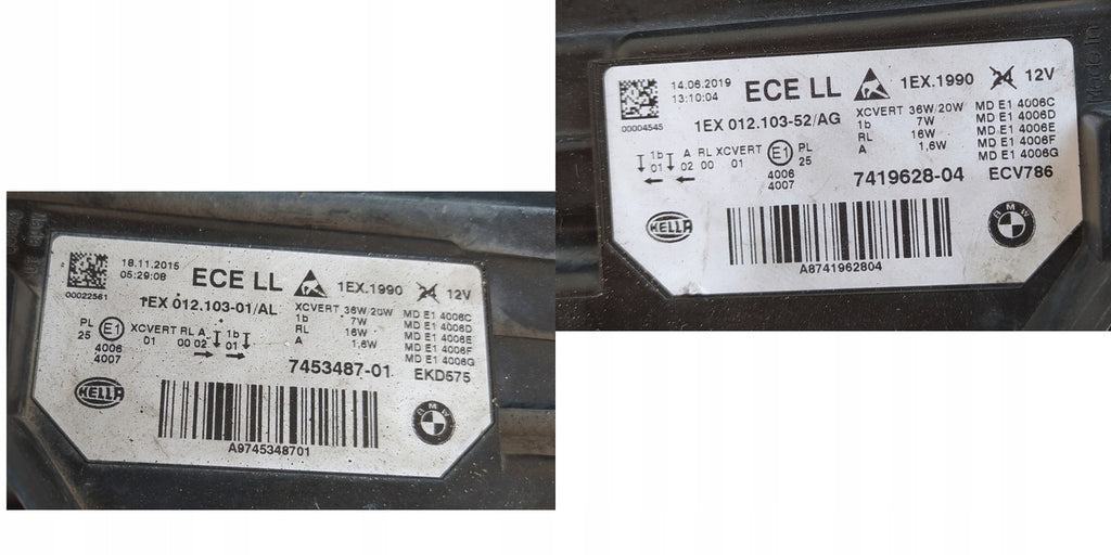 Frontscheinwerfer BMW 3 F30 F31 7419628 7453487 Full LED Ein Satz Headlight SCH4539499784km