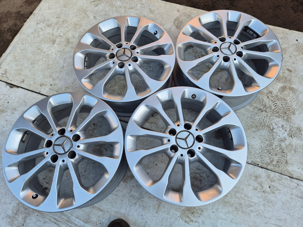 4x Alufelge 17 Zoll 6.5" 5x112 38ET Glanz Silber A1564011700 Mercedes-Benz Gla FEL9335464013fo