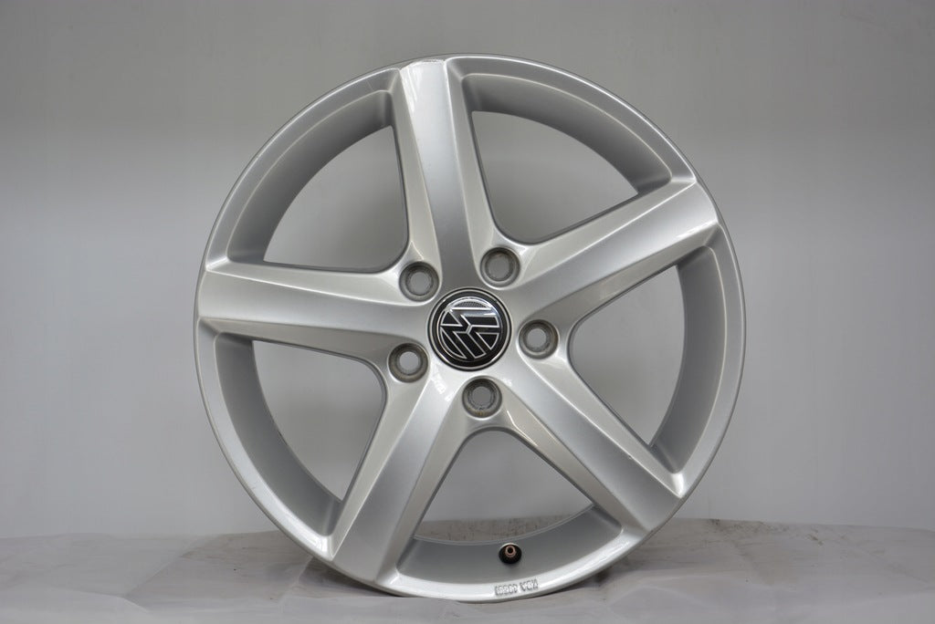 4x Alufelge 16 Zoll 6.0" 5x112 48ET Glanz Silber 5G0601025 Vw Rim Wheel FEL4566401402fe