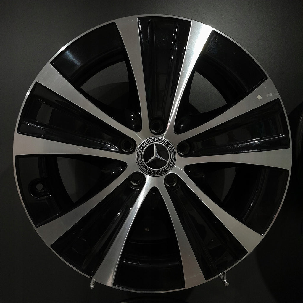 4x Alufelge 18 Zoll 8.0" 5x112 43ET Glanz Schwarz A2134013700 Mercedes-Benz W213