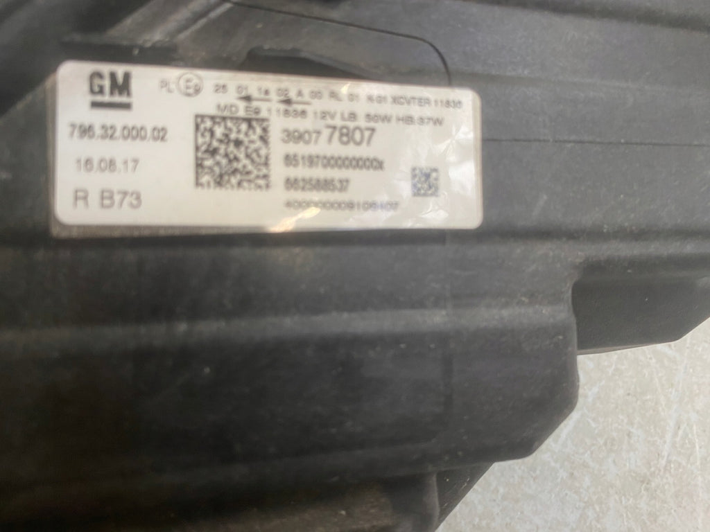 Frontscheinwerfer Opel Astra K 39077807 Rechts Scheinwerfer Headlight SCH6543076676wp