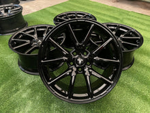 Laden Sie das Bild in den Galerie-Viewer, 4x Alufelge 18 Zoll 8.5" 5x114.3 40ET Glanz Schwarz 1044221-00-C Tesla Model 3 FEL4826670854uh
